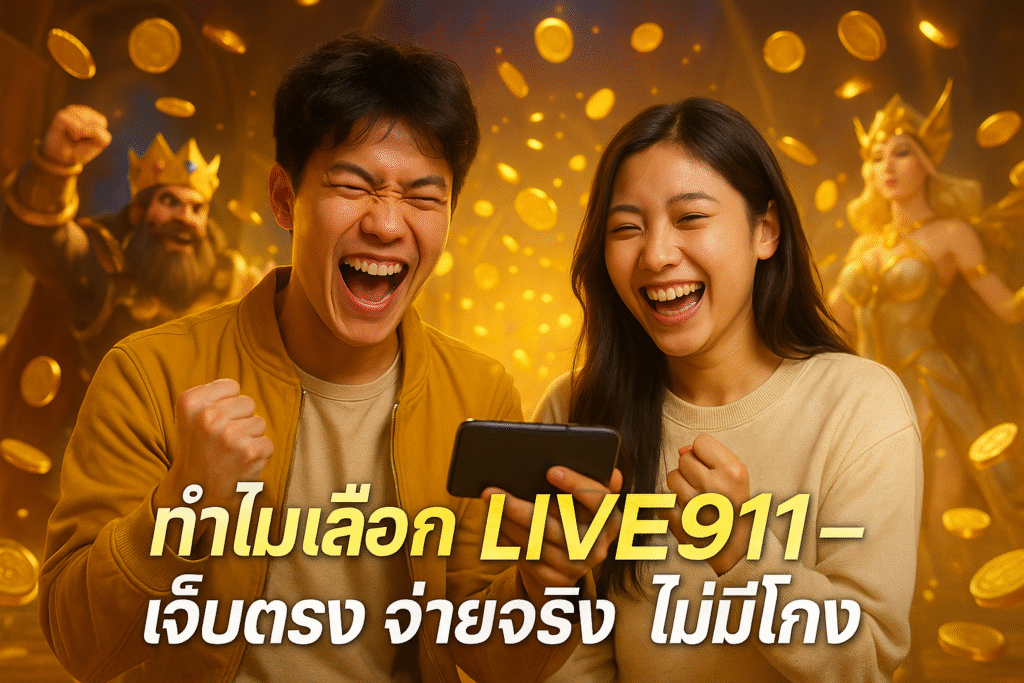 ทำไมเลือก LIVE911 – เว็บตรง จ่ายจริง ไม่มีโกง
