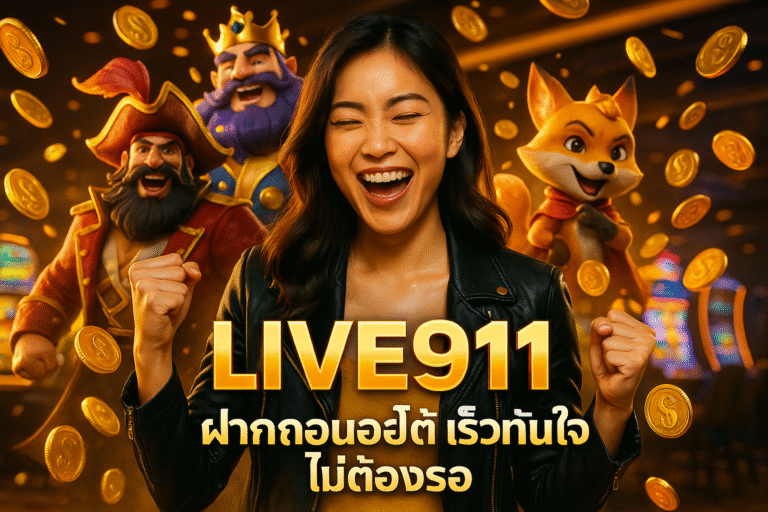 LIVE911 ฝากถอนออโต้ เร็วทันใจ ไม่ต้องรอ